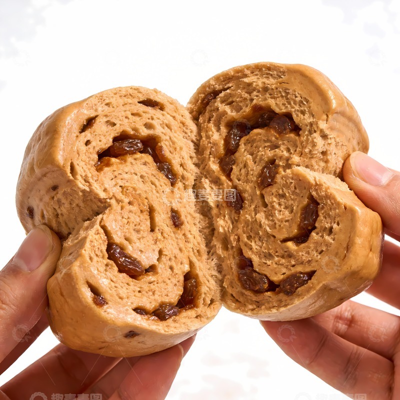 高清大图下载【趣麦麦图】红糖馒头掰开