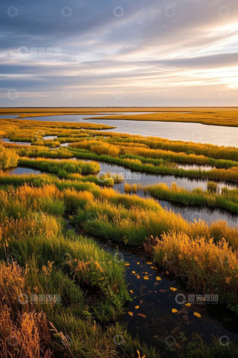 高清大图下载【趣麦麦图】湿地自然风光全景