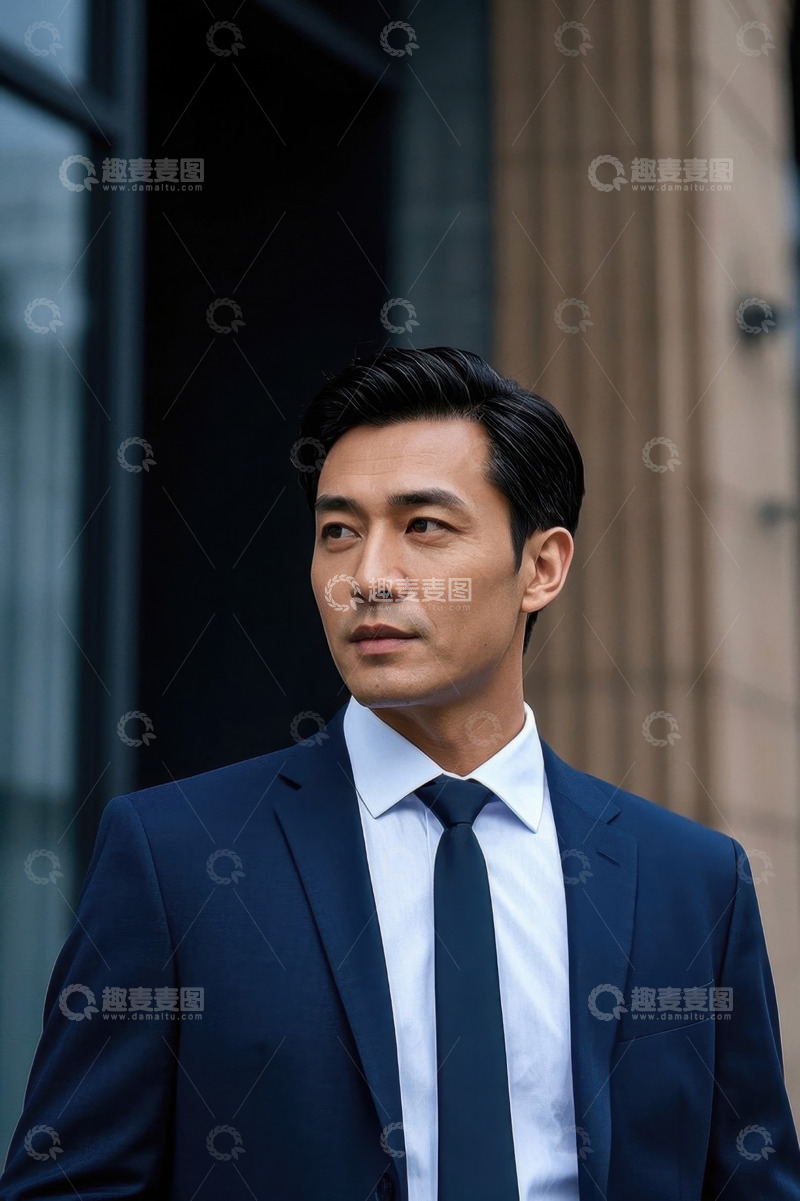 高清大图下载【趣麦麦图】西装革履男士商务街景写真