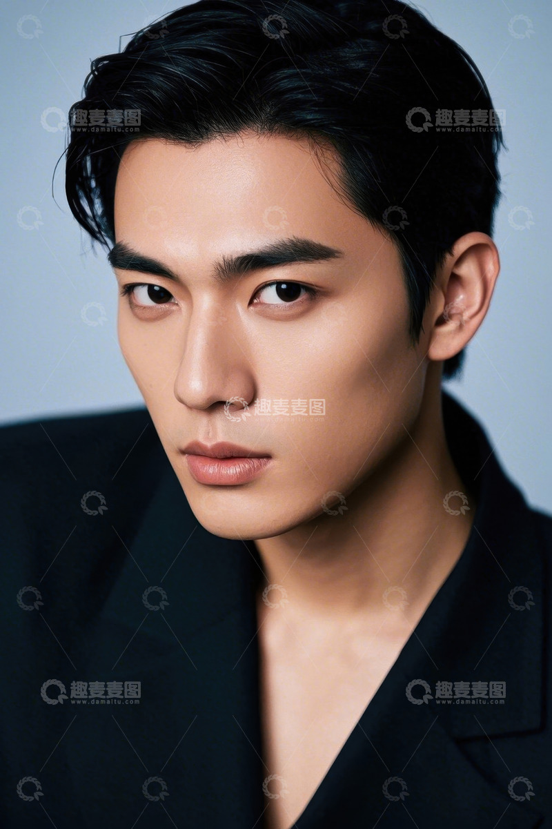 高清大图下载【趣麦麦图】时尚型男写真深邃眼神迷人