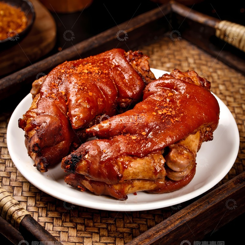 高清大图下载【趣麦麦图】美味烤猪蹄摄影