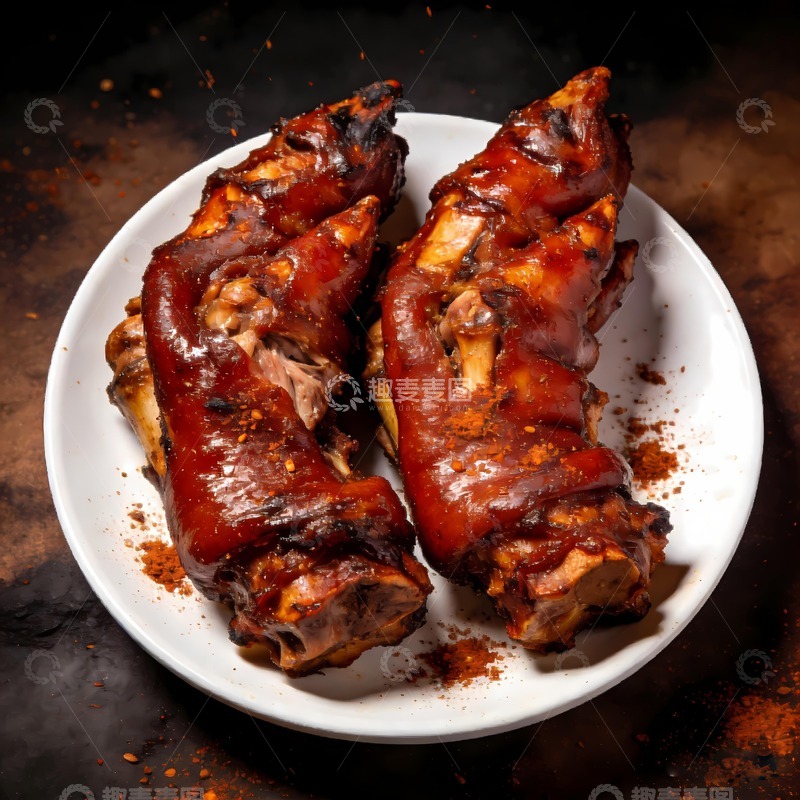 高清大图下载【趣麦麦图】麻辣烤猪蹄图片