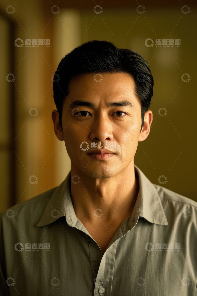 高清大图下载【趣麦麦图】亚洲男子肖像照特写镜头