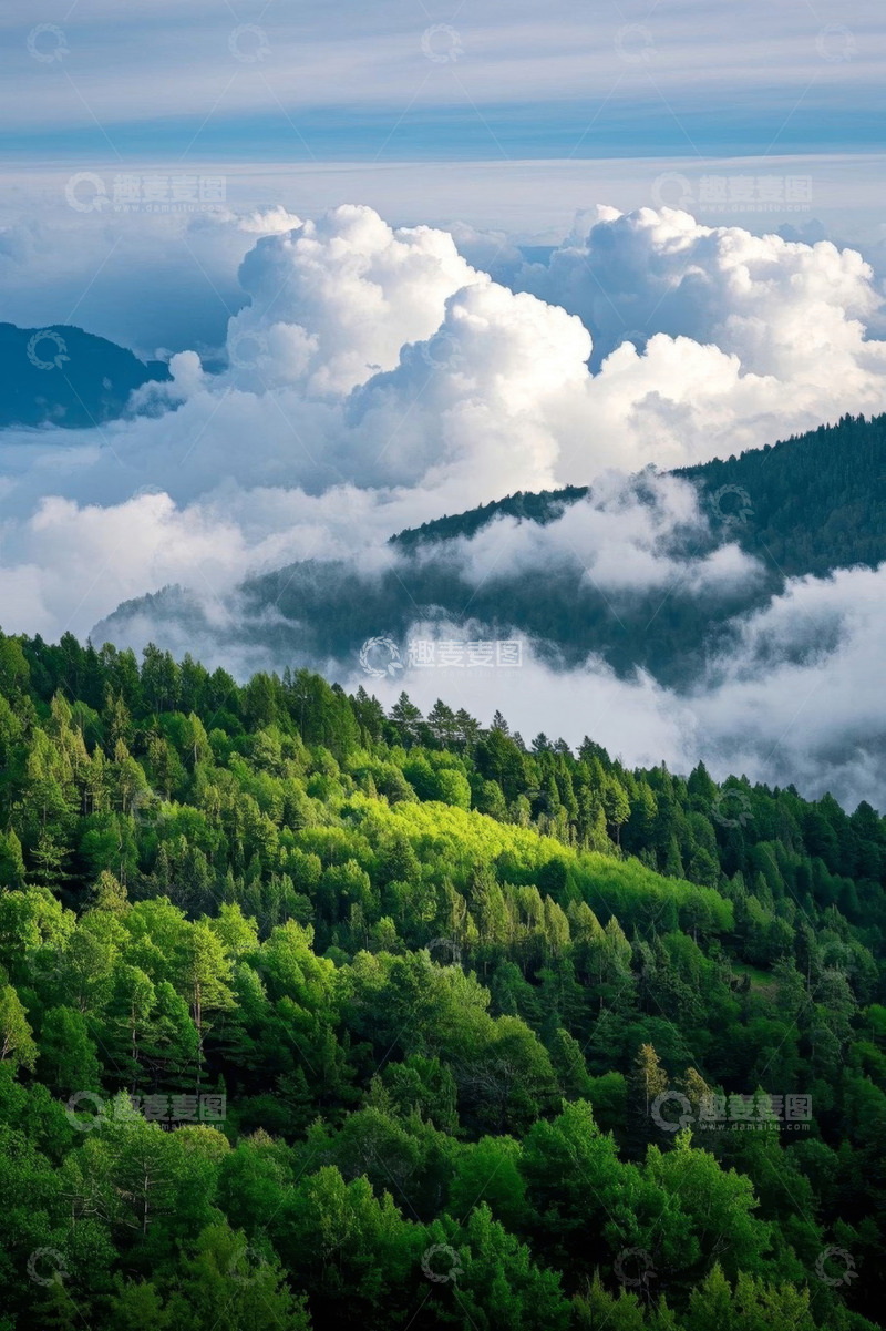 高清大图下载【趣麦麦图】山林云海自然风光
