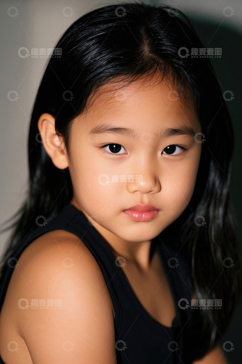 高清大图下载【趣麦麦图】女孩肖像照片眼神坚定