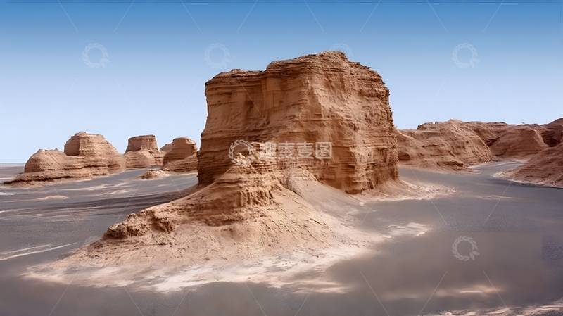 高清大图下载【趣麦麦图】沙漠雅丹地貌风光