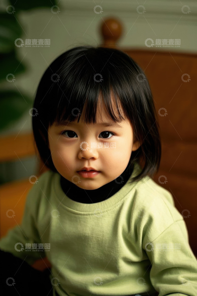 高清大图下载【趣麦麦图】可爱小女孩稚嫩面容特写