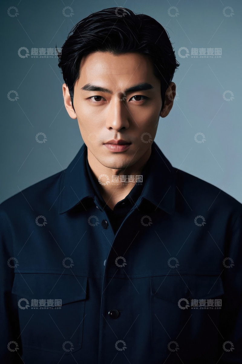 高清大图下载【趣麦麦图】时尚型男深色外套写真