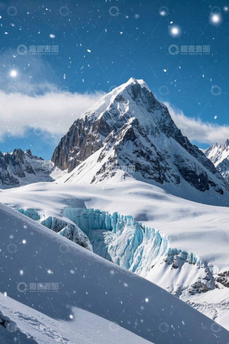 高清大图下载【趣麦麦图】雪山冰川自然景观