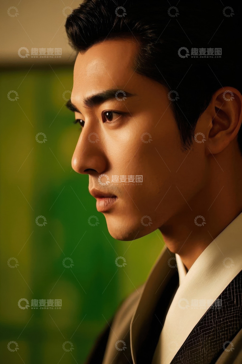高清大图下载【趣麦麦图】侧颜精致男子韩服写真