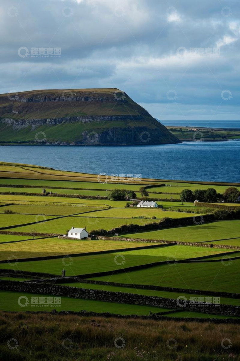 高清大图下载【趣麦麦图】田园海洋与山丘风景