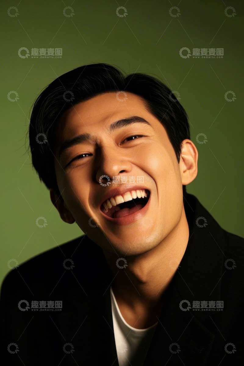 高清大图下载【趣麦麦图】笑容灿烂的亚洲年轻男子
