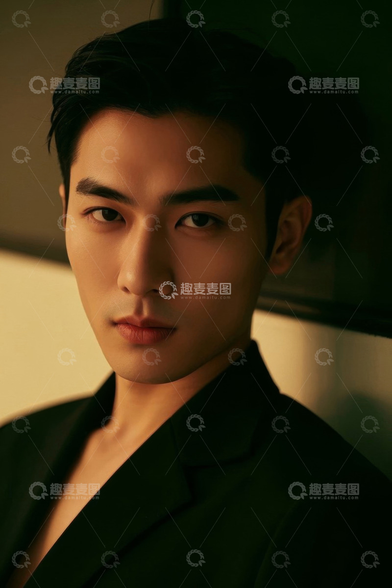 高清大图下载【趣麦麦图】眼神深邃的年轻男子写真