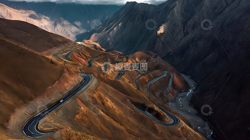 高清大图下载【趣麦麦图】蜿蜒山路风光摄影