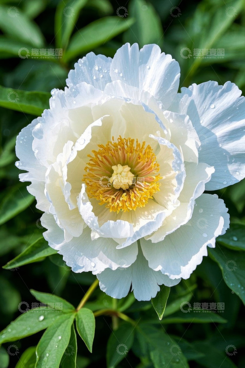 高清大图下载【趣麦麦图】白色牡丹花特写