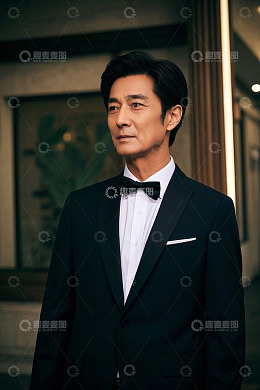 西装革履中年男子商务写真