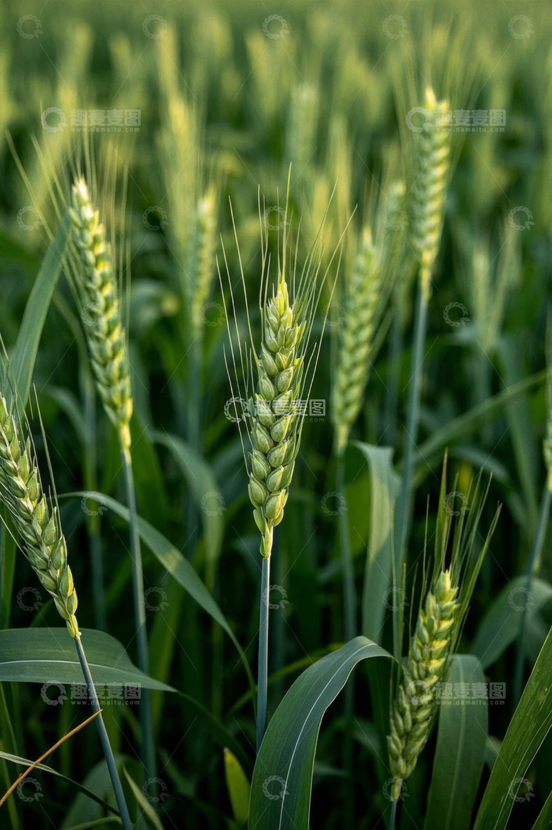 高清大图下载【趣麦麦图】麦田中的小麦特写