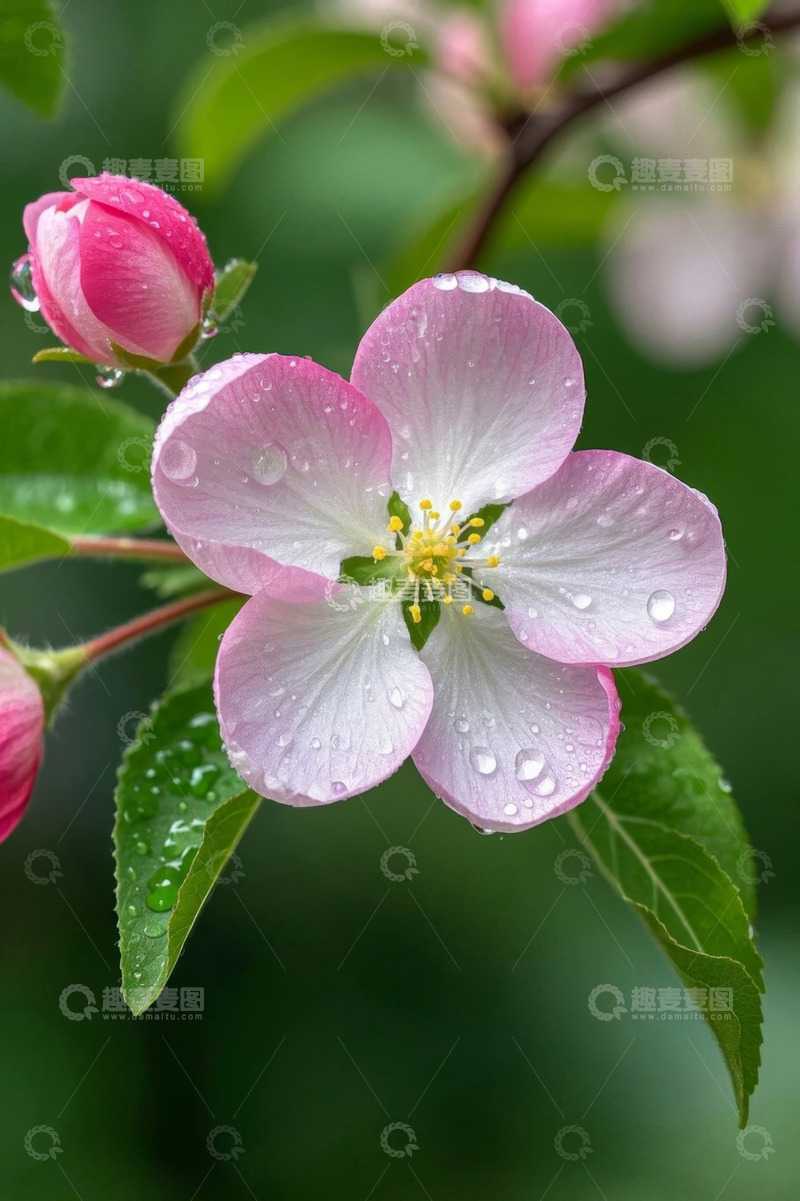 高清大图下载【趣麦麦图】盛开的粉色牡丹花特写