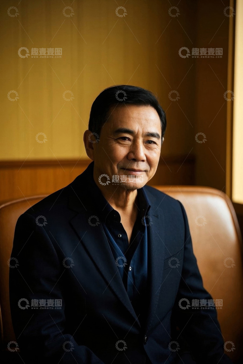 高清大图下载【趣麦麦图】中年男子西装革履肖像照