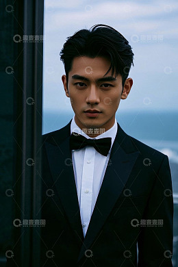 西装革履英俊男士写真