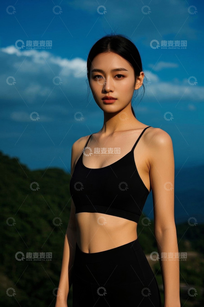 高清大图下载【趣麦麦图】阳光下自信美丽的女孩