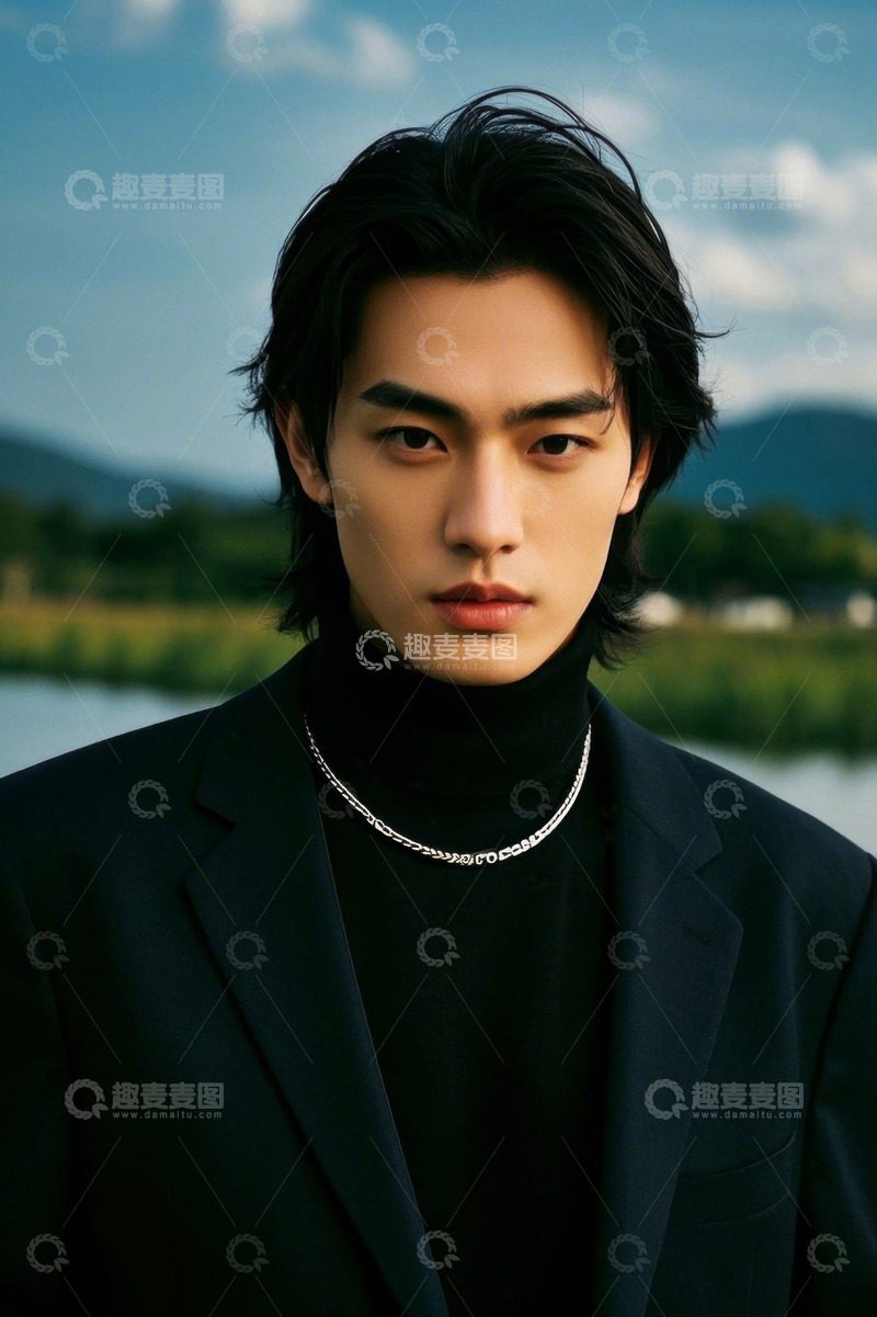 高清大图下载【趣麦麦图】时尚型男深色西装写真