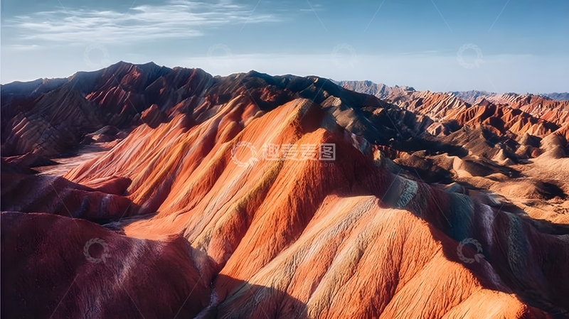 高清大图下载【趣麦麦图】丹霞地貌绚丽山峦