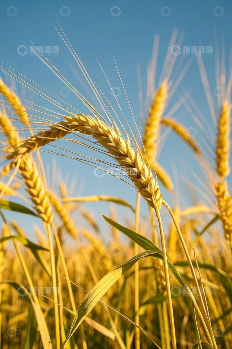 高清大图下载【趣麦麦图】成熟的小麦麦穗特写