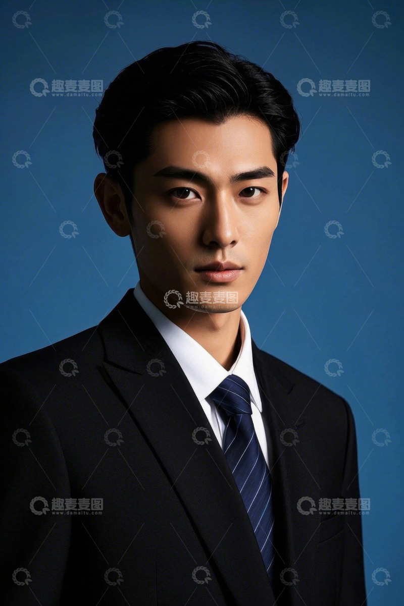 高清大图下载【趣麦麦图】西装革履的年轻男士肖像
