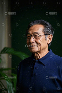 一位和蔼可亲的年长男士肖像