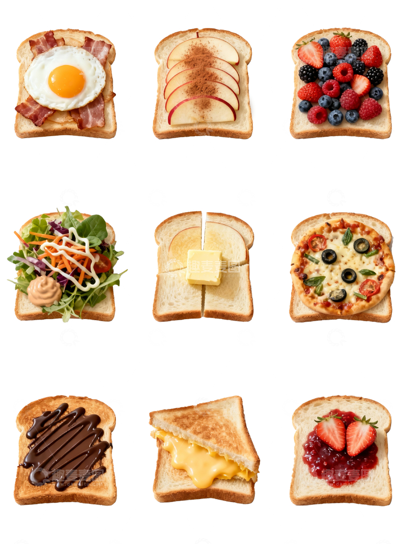 源文件下载【趣麦麦图】各种吐司素材4