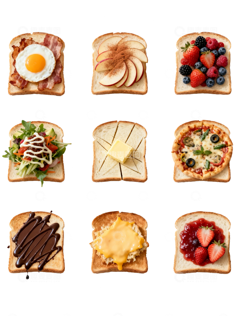 源文件下载【趣麦麦图】各种吐司素材2