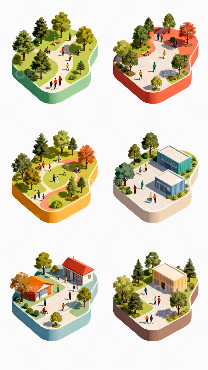 源文件下载【趣麦麦图】六个轴测分析图2