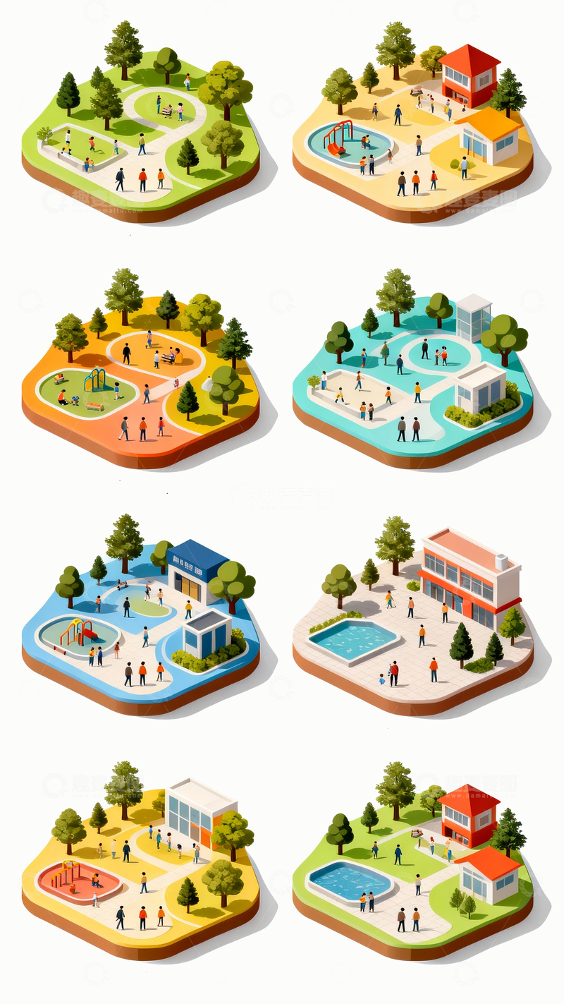 源文件下载【趣麦麦图】六个轴测分析图4