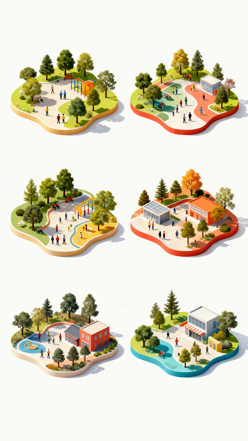 源文件下载【趣麦麦图】六个轴测分析图1