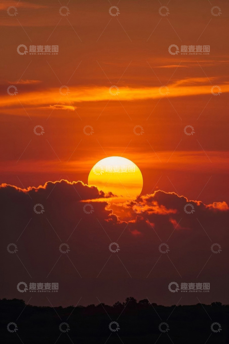 高清大图下载【趣麦麦图】夕阳西下天空云彩景观