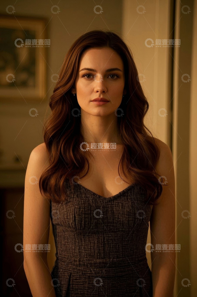高清大图下载【趣麦麦图】优雅女子室内肖像照
