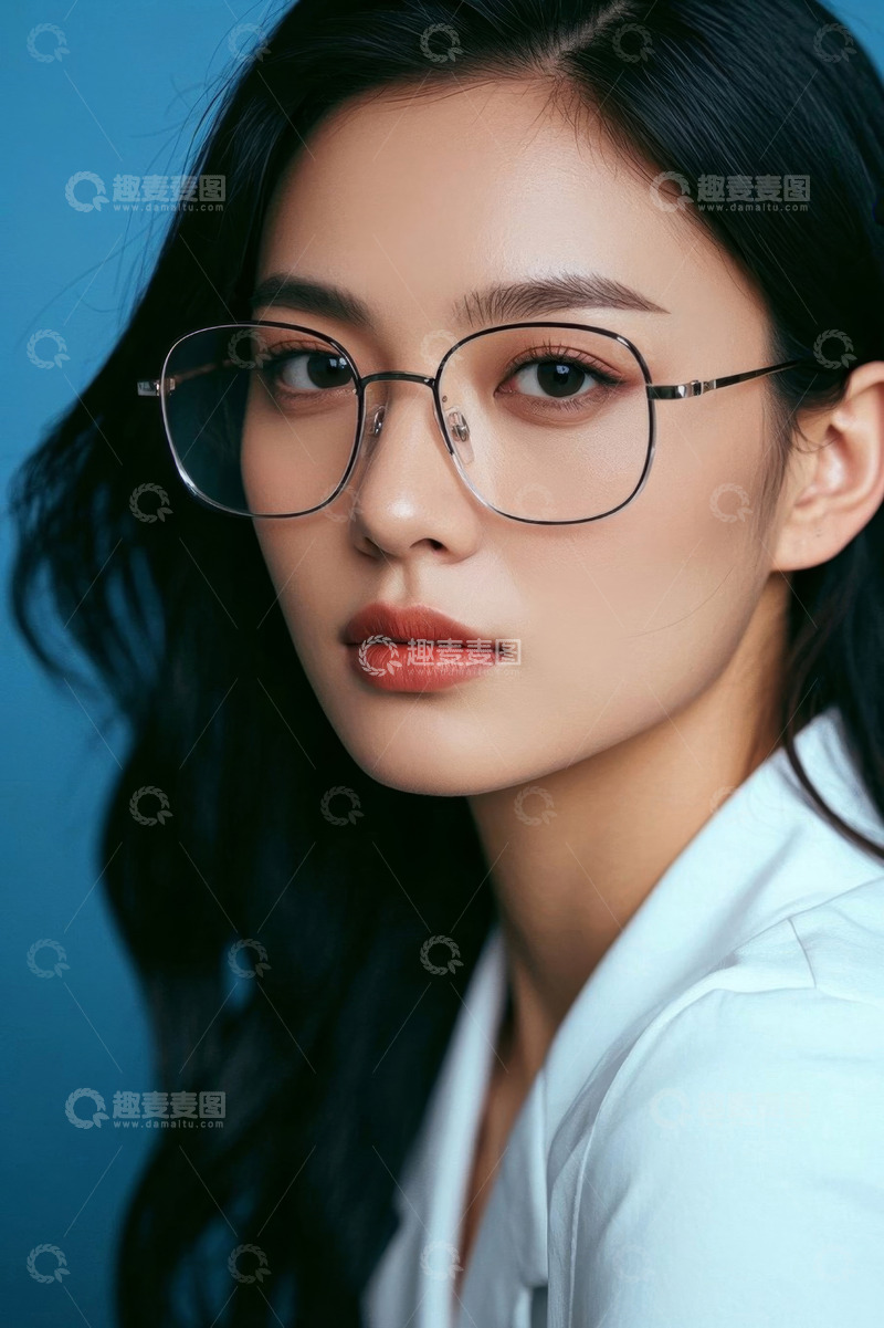 高清大图下载【趣麦麦图】时尚眼镜女郎魅力写真