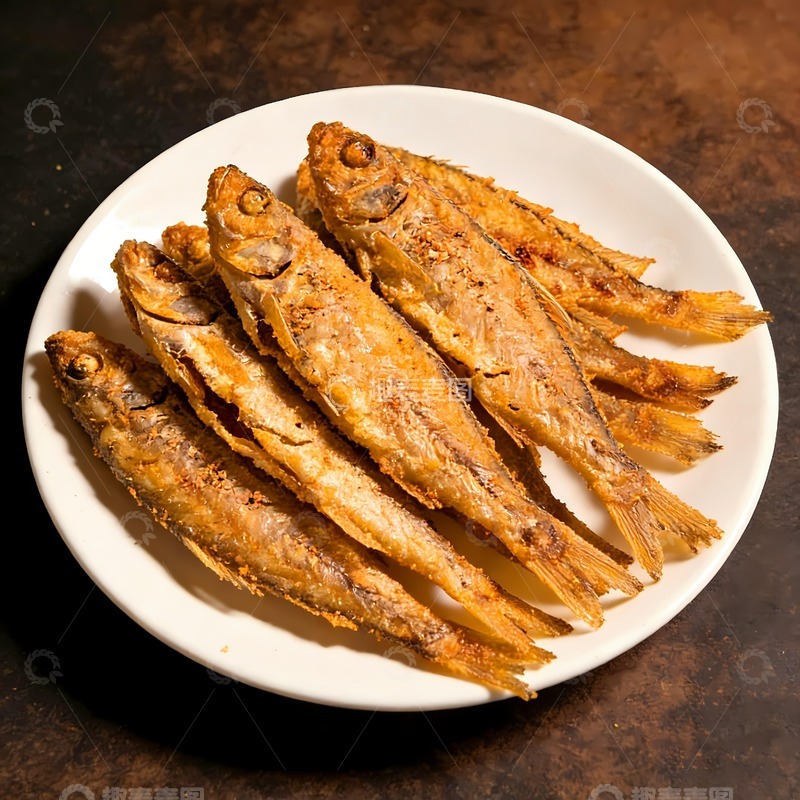 高清大图下载【趣麦麦图】炸小黄鱼摄影