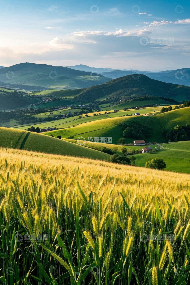 高清大图下载【趣麦麦图】田野山丘自然风光
