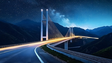 夜景大桥风光摄影
