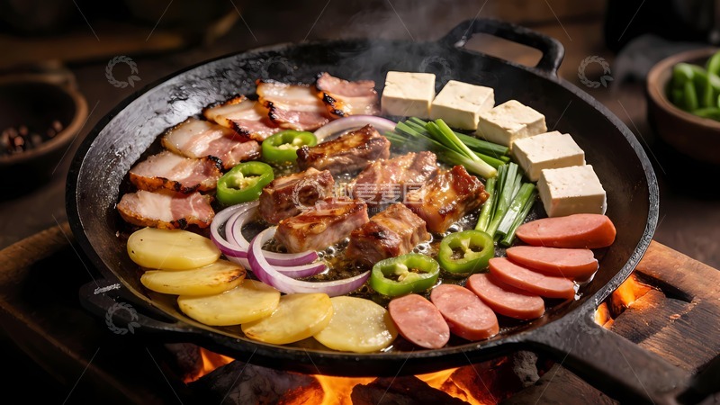 高清大图下载【趣麦麦图】贵州烙锅美食