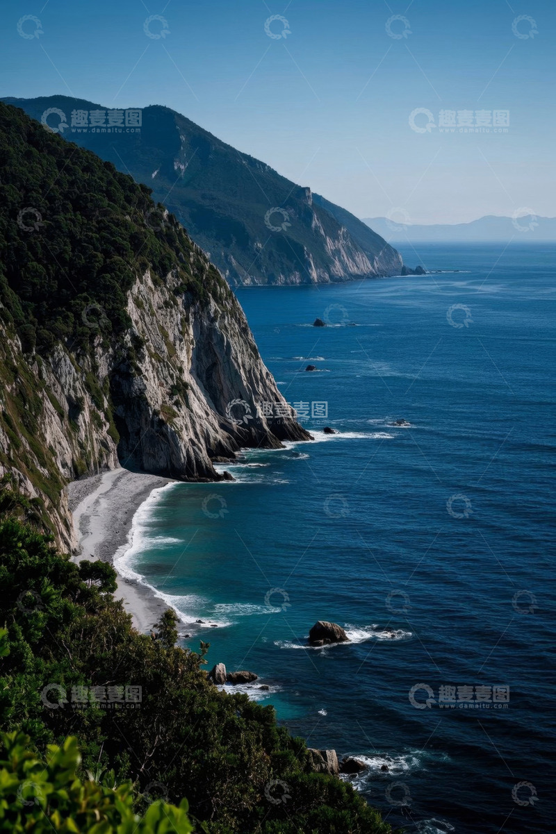 高清大图下载【趣麦麦图】山海相依的海岸风景