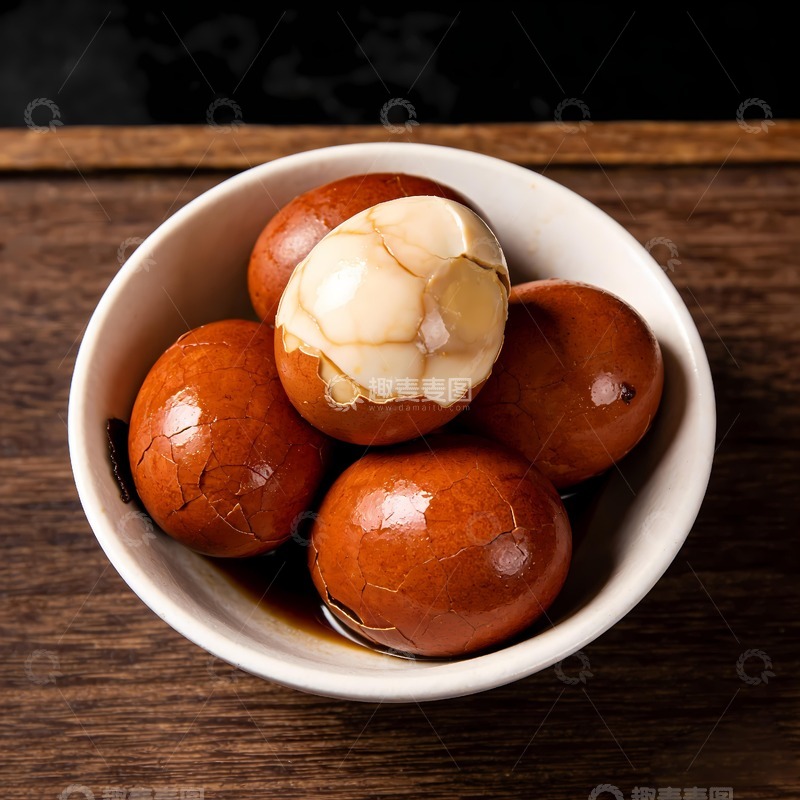 高清大图下载【趣麦麦图】一碗茶叶蛋摄影