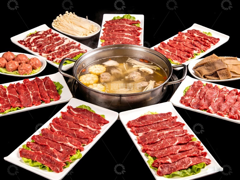 高清大图下载【趣麦麦图】潮汕牛肉火锅