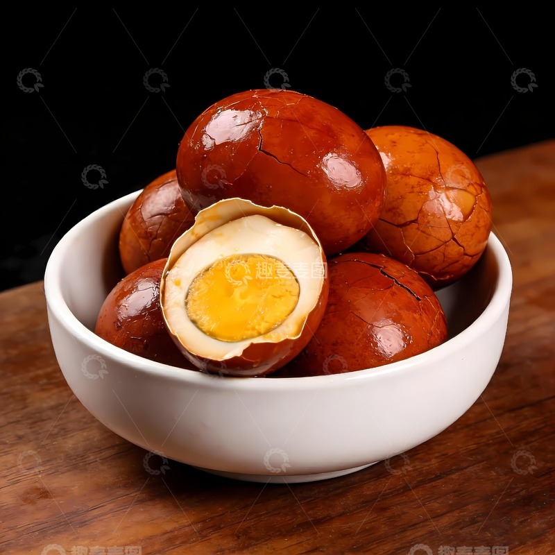高清大图下载【趣麦麦图】一碗茶叶蛋图片