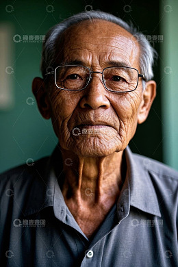 一位慈祥的老年男子肖像