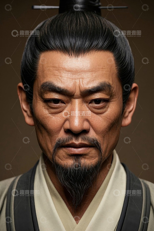 亚洲老年男子肖像写真特写