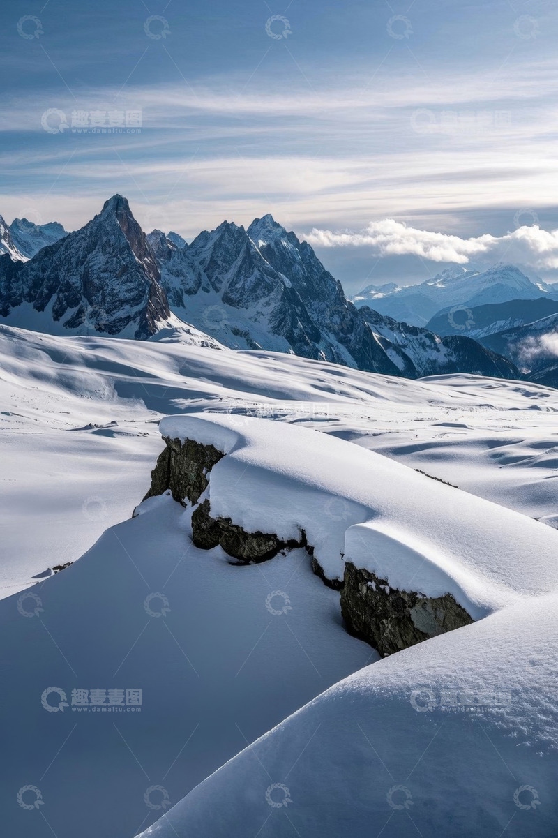 高清大图下载【趣麦麦图】雪山雪景自然风光