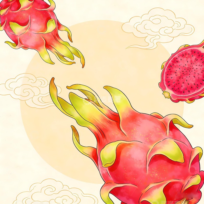 高清大图下载【趣麦麦图】火龙果包装图片